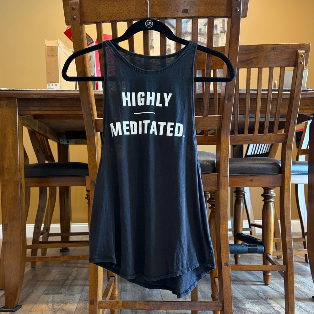 Black 'Highly Meditated' Tank Top LULULEMON